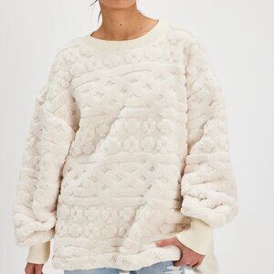 Cable Knit Sweatshirt NWT Size L $128b